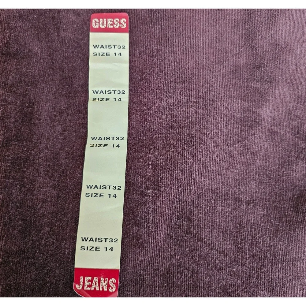 Guess Jeans Womens Brown Corduroy Flare Leg Stretch Size‎ 14 Waist 32 J42008 NWT